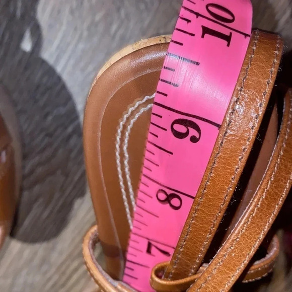 Costa  Blanca tan platform wedge sandals 7 New - Picture 7 of 9